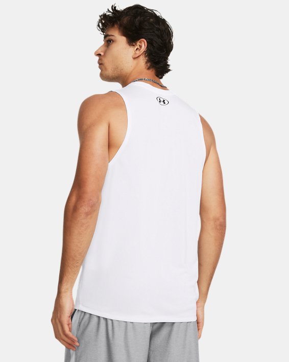 Camiseta sin mangas UA Tech™ para hombre, White, pdpMainDesktop image number 1